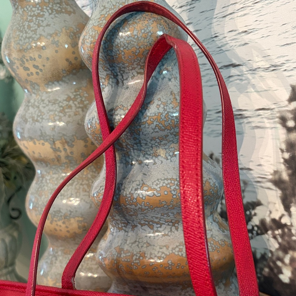 Coach leather Vibrant Red Women's Bag beautiful condition - Picture 6 of 9